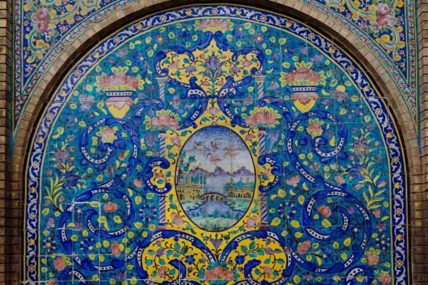 Λεπτομέρειες από το παλάτι Golestan