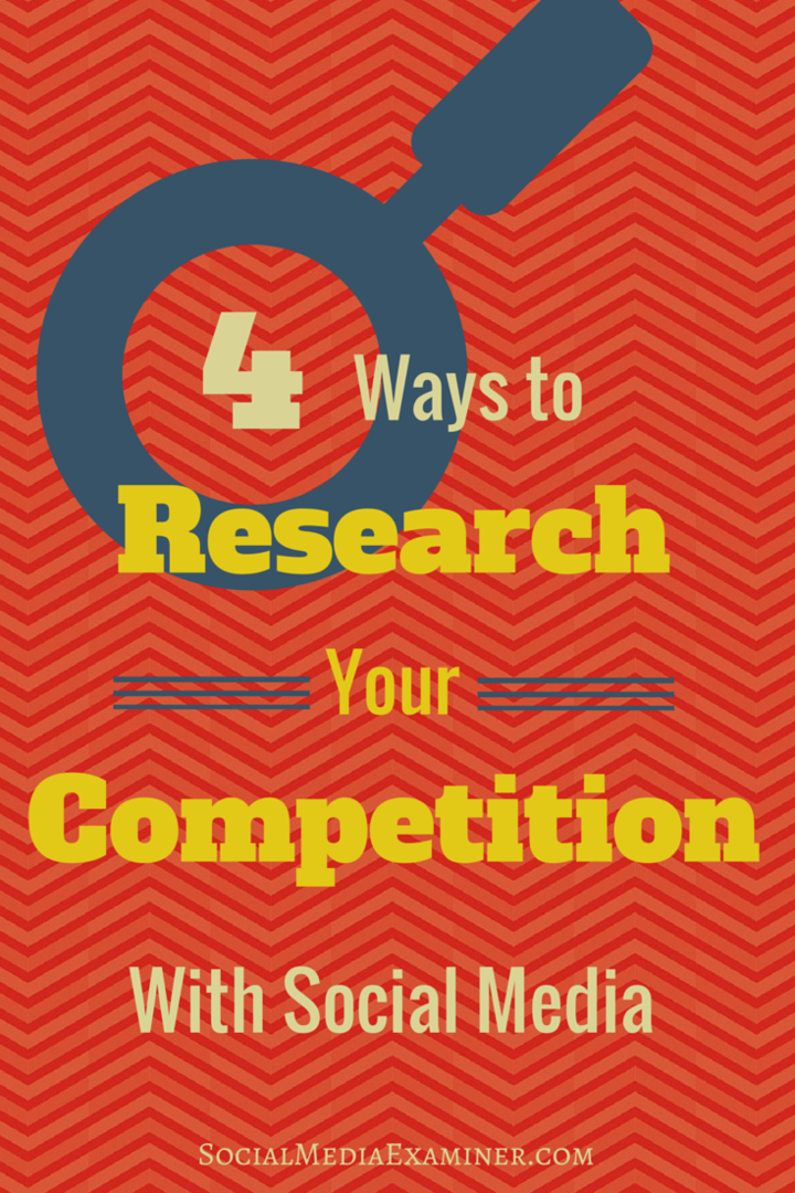 4 τρόποι για να ερευνήσετε τον ανταγωνισμό σας με τα μέσα κοινωνικής δικτύωσης: εξεταστής κοινωνικών μέσων