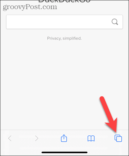 Πατήστε το κουμπί καρτέλας στο Safari σε iOS