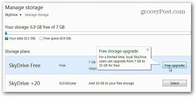 Windows SkyDrive: Ισχύος 25 GB χώρου πριν μειωθεί σε 7 GB