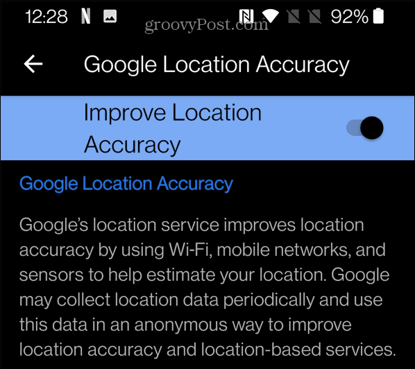 Ακρίβεια τοποθεσίας Google