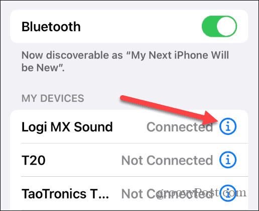 αλλαγή ονόματος bluetooth στο iPhone