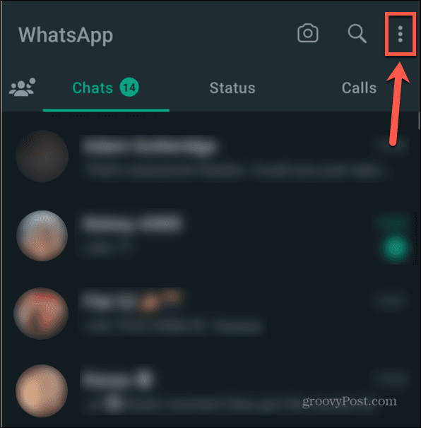 whatsapp περισσότερες επιλογές