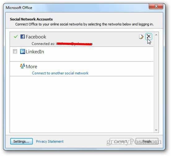 Κοινωνικά δίκτυα Outlook 8