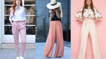 4 διαφορετικοί συνδυασμοί με ροζ χάρτινο παντελόνι 