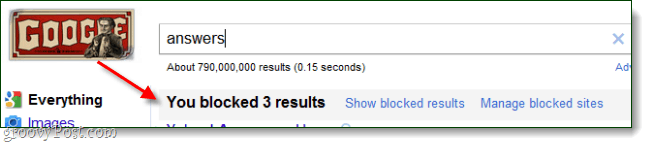 αναζήτηση Google 3 αποκλεισμένα αποτελέσματα