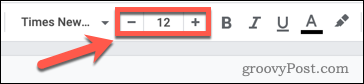 Επιλογή μεγέθους γραμματοσειράς στα Έγγραφα Google