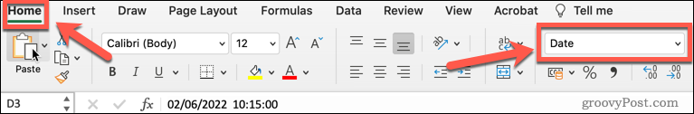 Επιλογές μορφής αριθμού Excel