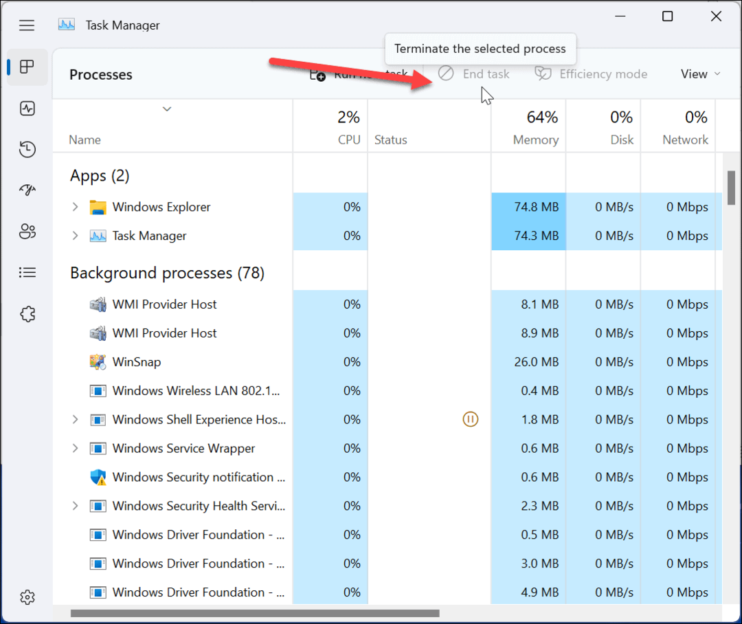 Αναγκαστικό κλείσιμο εφαρμογών που δεν ανταποκρίνονται στα Windows 11
