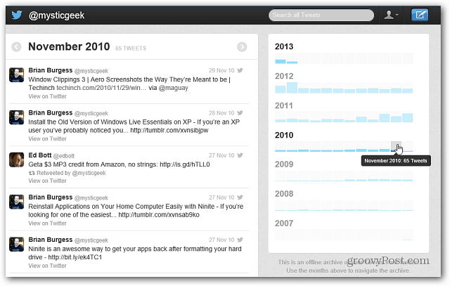 Πώς να κατεβάσετε και να χρησιμοποιήσετε ολόκληρο το αρχείο ιστορίας Twitter