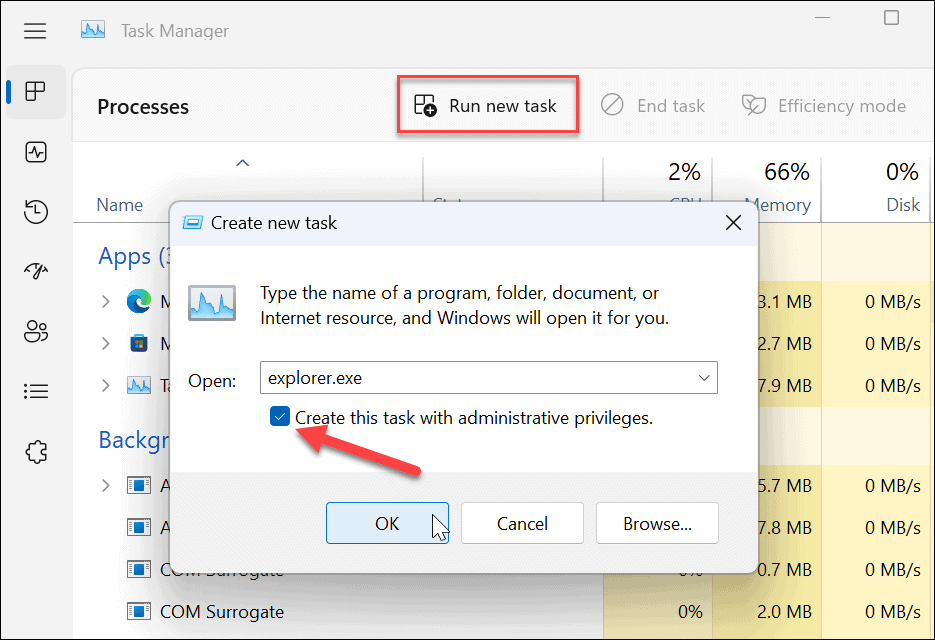 εκτελέστε τον εξερευνητή αρχείων των Windows 11 ως διαχειριστή