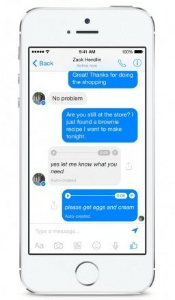 Το Facebook Messenger δοκιμάζει τη λειτουργία φωνής σε κείμενο.