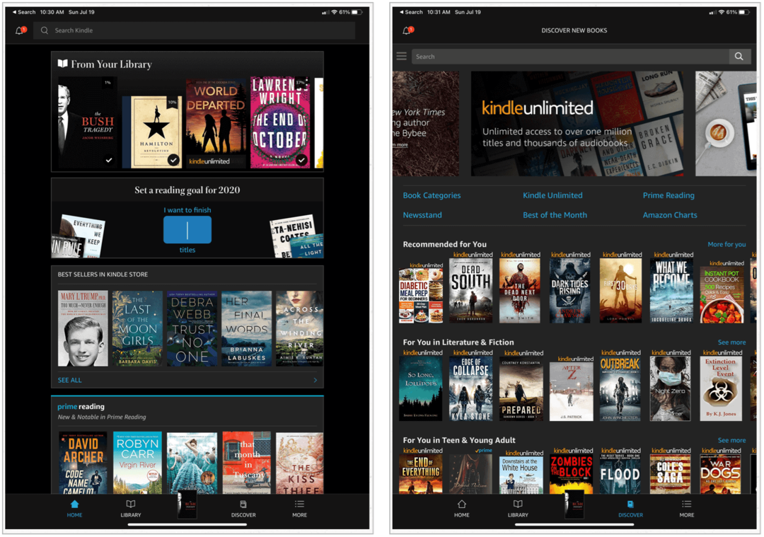 Amazon Kindle στο iPad