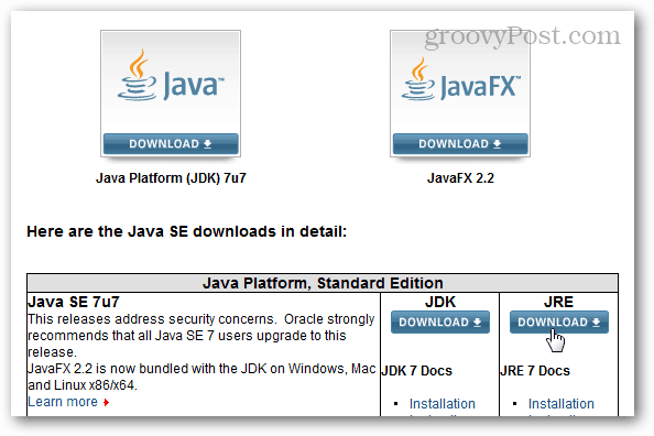java download center