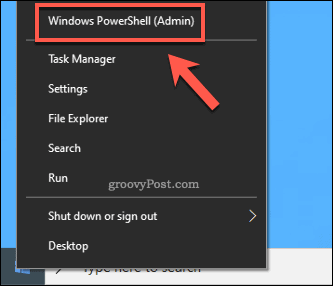 Έναρξη εκκίνησης των Windows PowerShell