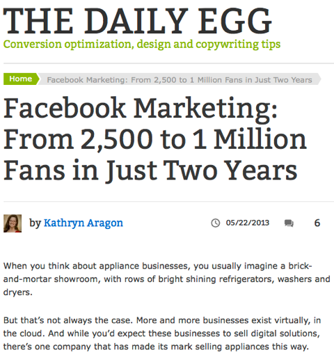 Facebook μάρκετινγκ το καθημερινό αυγό