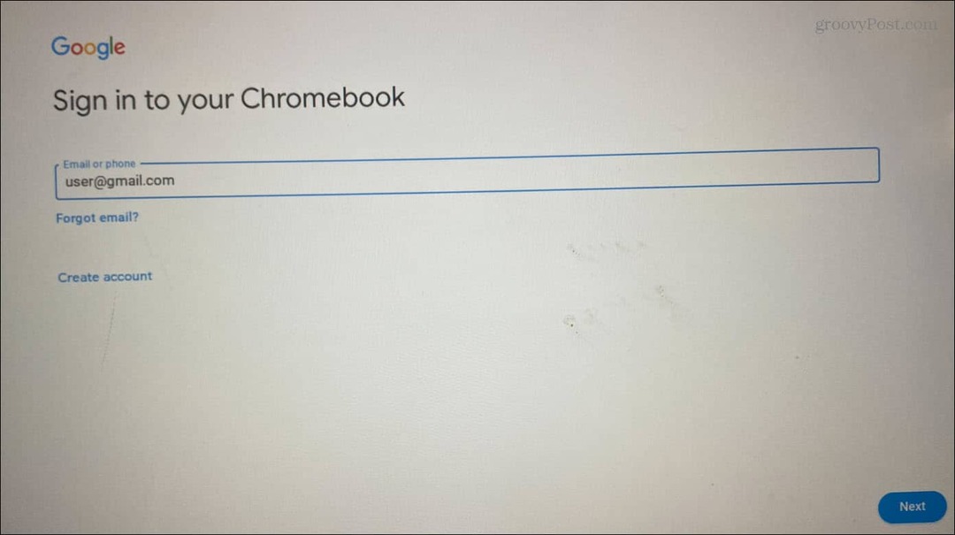 Προσθήκη χρήστη στο Chromebook