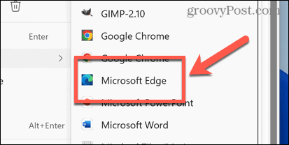 ανοιχτό με microsoft edge