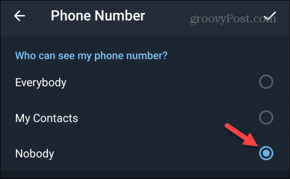 Κανείς δεν μπορεί να δει τον αριθμό τηλεφώνου μου στο Telegram στο Android