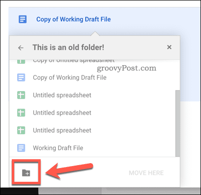 Δημιουργία νέου φακέλου για μεταφορά αρχείων στο Google Drive