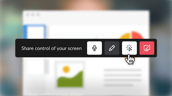 Η Slack επέκτεινε τις δυνατότητες κοινής χρήσης οθόνης ώστε να περιλαμβάνει πλέον διαδραστική κοινή χρήση οθόνης.