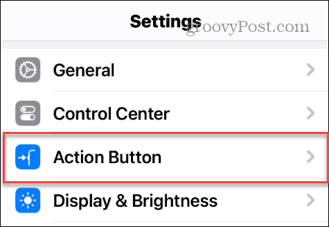 Ρυθμίσεις κουμπιού δράσης iphone pro