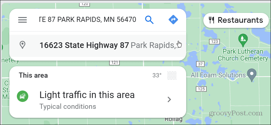 αναζήτηση στους χάρτες google