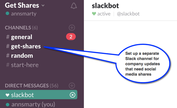 Το Slack σάς επιτρέπει να δημιουργείτε κανάλια ώστε να μπορείτε να οργανώνετε συνομιλίες για διαφορετικές ομάδες υπαλλήλων.