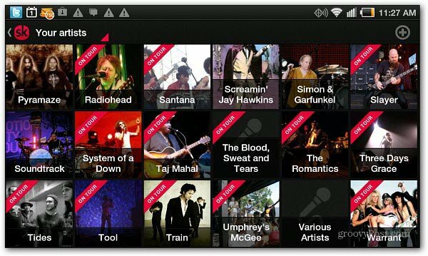 Το SongKick έχει τώρα εφαρμογή Android