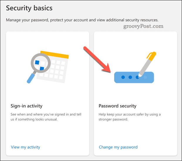Αλλάξτε την ασφάλεια του κωδικού πρόσβασης στον λογαριασμό σας Microsoft