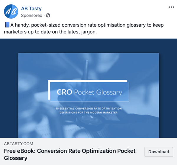 Τεχνικές διαφήμισης στο Facebook που παρέχουν αποτελέσματα, για παράδειγμα από την AB Tasty που προσφέρει δωρεάν περιεχόμενο
