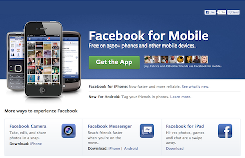 Facebook για κινητά