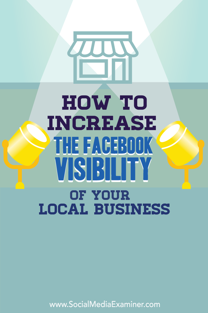 Αυξήστε την προβολή της τοπικής επιχείρησής σας στο Facebook