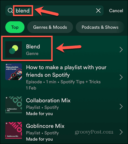 spotify blend είδος