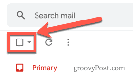 Κουμπί επιλογής email Gmail