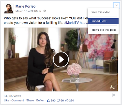 marie forleo βίντεο στο Facebook