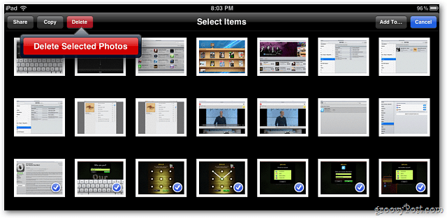 IOS 5: Διαγραφή παρτίδων φωτογραφιών στο iPhone, iPad ή iPod Touch