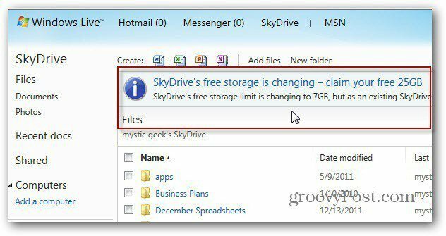 Πάρτε τα 25GB του SkyDrive