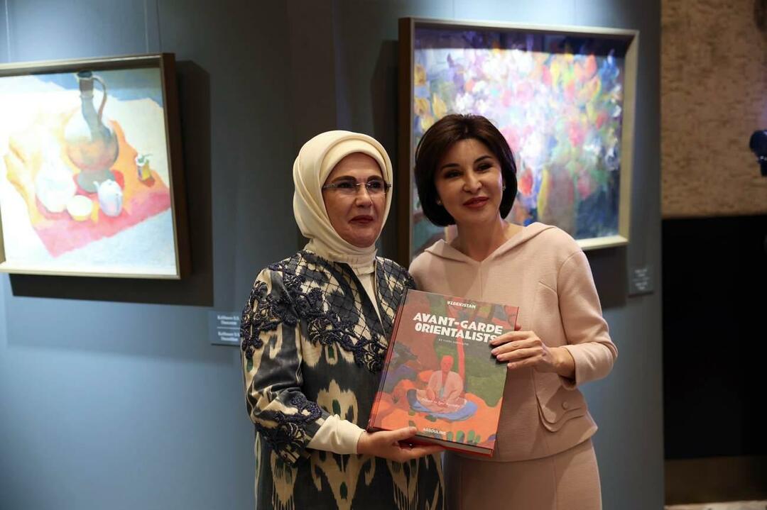 Επίσκεψη Εμινέ Ερντογάν στη Σαμαρκάνδη! Επισκέφτηκε την έκθεση Colors of Uzbekistan