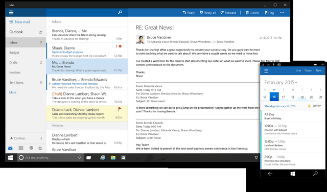 Εφαρμογές καθολικής εφαρμογής Microsoft Office 2016 για Windows 10