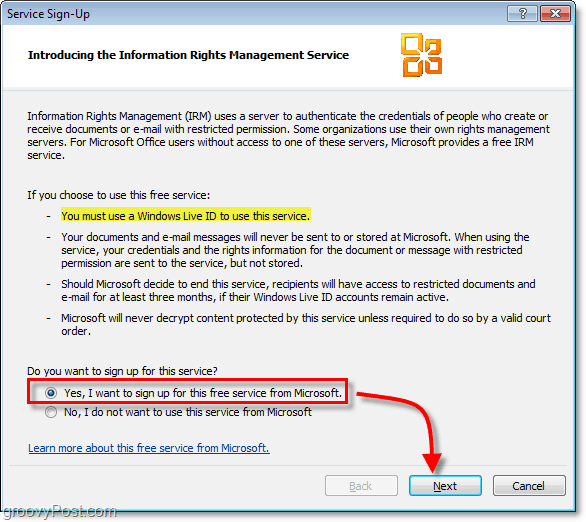 Πώς να χρησιμοποιήσετε το Outlook 2010 και το Microsoft RMS σε Secure emails