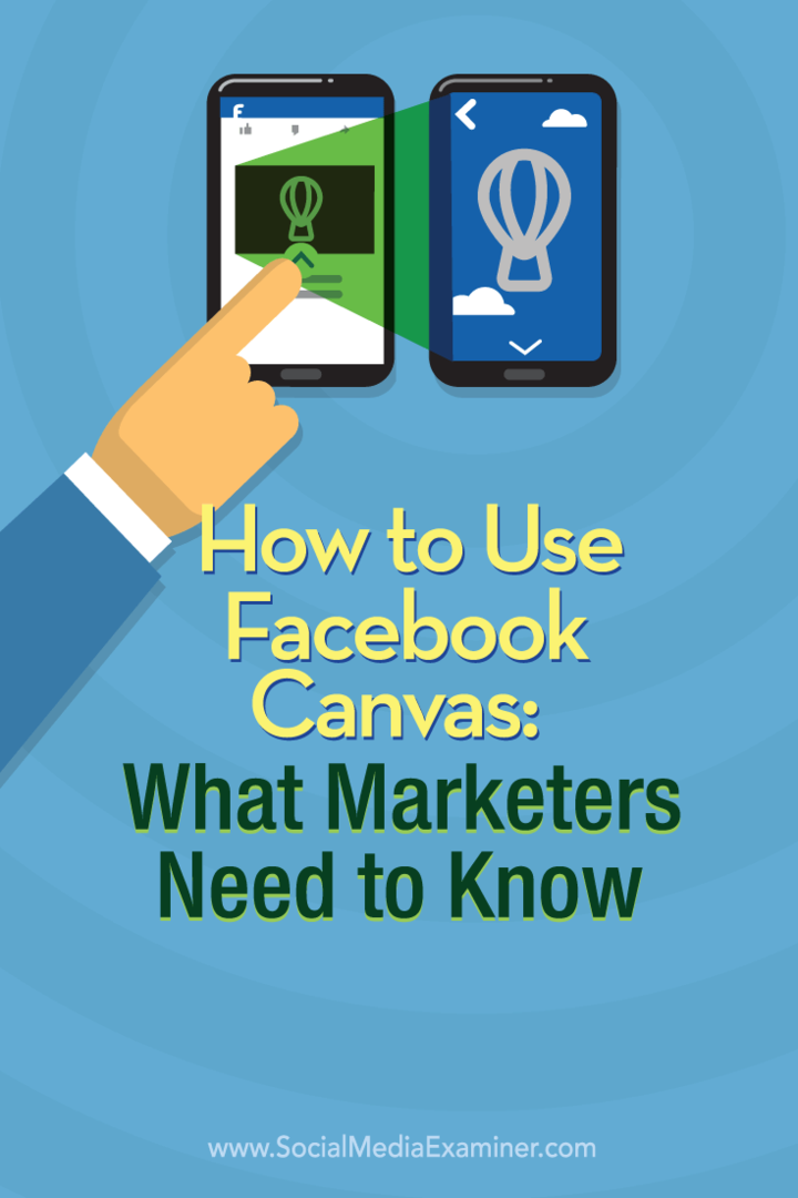 Πώς να χρησιμοποιήσετε τον καμβά Facebook: Τι πρέπει να γνωρίζουν οι έμποροι: Εξεταστής κοινωνικών μέσων