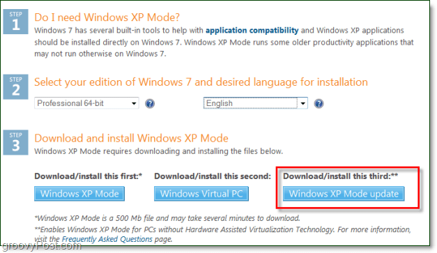 Εκτελέστε τη λειτουργία Windows 7 XP χωρίς Virtualization υλικού