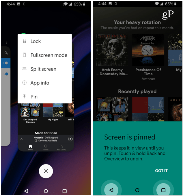 Εφαρμογή Pin OnePlus 6T Android