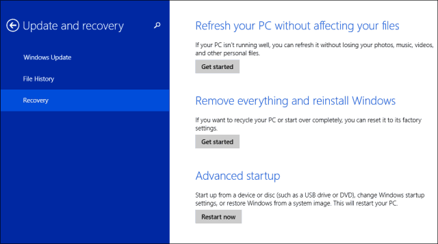 Πώς να ανανεώσετε το σύστημα Windows 8