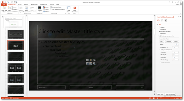 Office 2013 Πρότυπο Δημιουργία Κάντε προσαρμοσμένο σχέδιο POTX Προσαρμογή Slide Διαφάνειες Tutorial Πώς να Ιστορικό