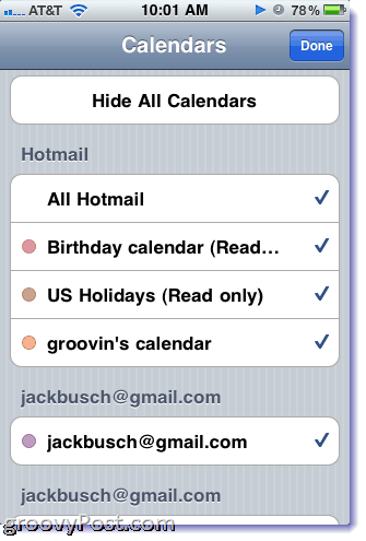 Το ημερολόγιο του Hotmail