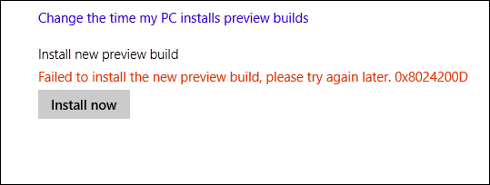 Το μήνυμα σφάλματος των Windows 10 Build