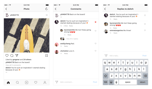 Το Instagram θα παρουσιάσει σχόλια με νήμα σε iOS και Android τις επόμενες εβδομάδες.