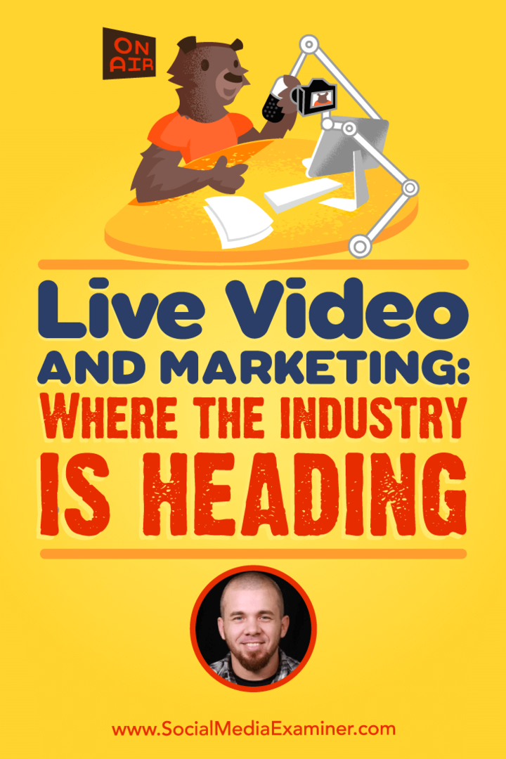 Ζωντανό βίντεο και μάρκετινγκ: Εκεί που ξεκινά η βιομηχανία με πληροφορίες από τον Brian Fanzo στο Social Media Marketing Podcast.